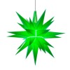 13 cm Grøn - Plast med LED - Herrnuterstjerne