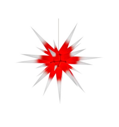 80 cm hvid med rød kerne - Papir - Usamlet - Herrnuterstjerne