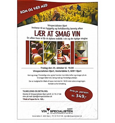 Vinsmagning - Antinori smagning . TORSDAG DEN 29. FEBRUAR KL. 19.00 - 21.00