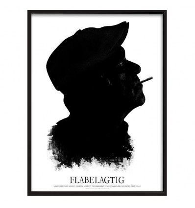FLABELAGTIG Black Original – Grafisk hyldest til Danmarks elskede gavflab Kim Larsen